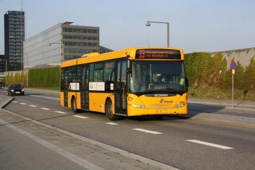 Autobús de Copenhague circulando