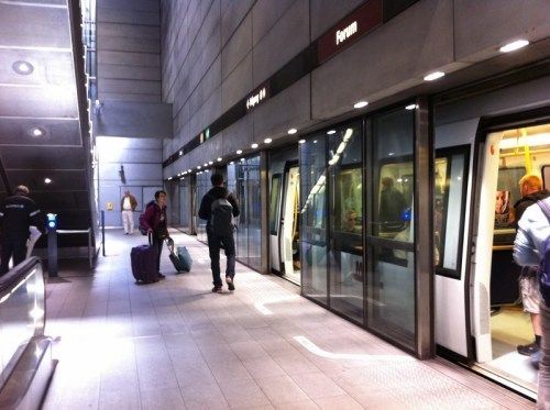 Andén del metro de Copenhague